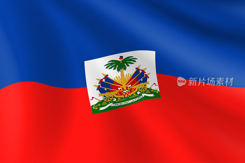 海地国旗。海地国旗。矢量标志背景。股票插图