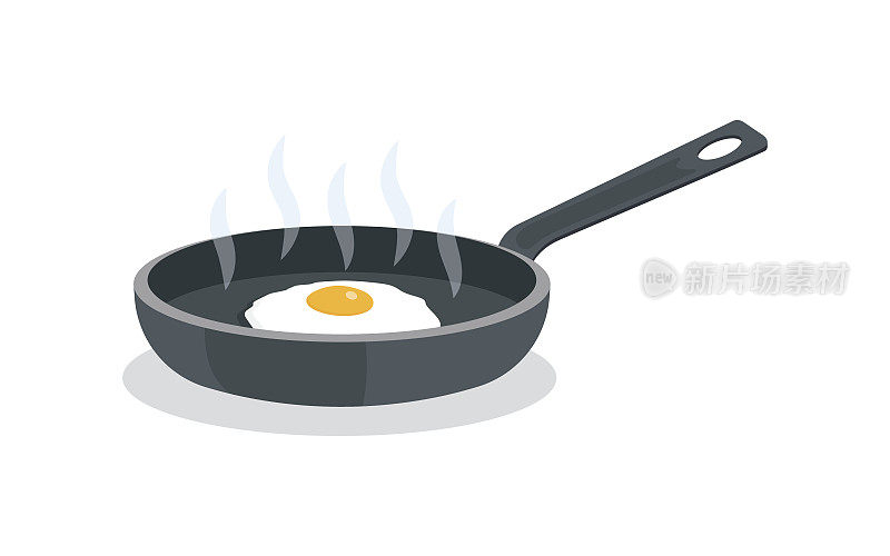 用有柄平底锅煎蛋