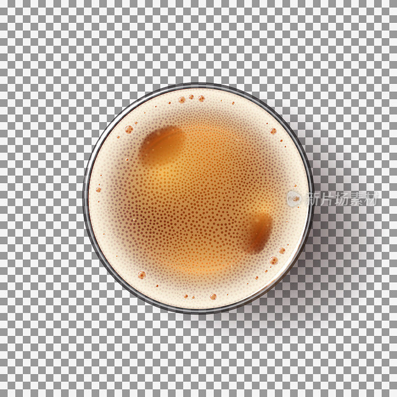啤酒杯孤立在透明的背景