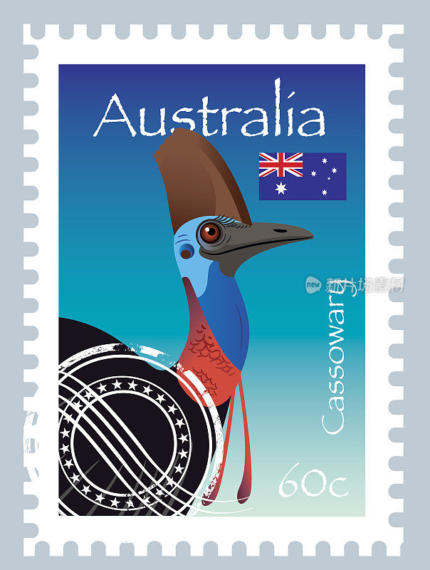 食火鸡-澳洲邮票