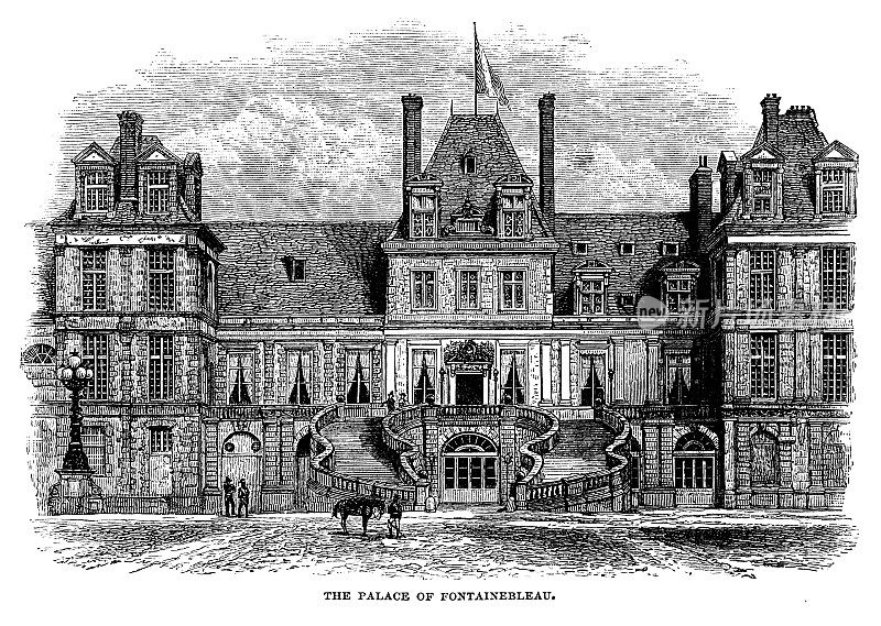 法国枫丹白露宫――19世纪版画
