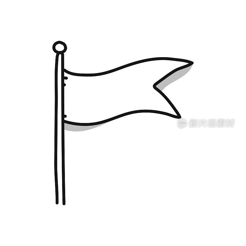 旗帜矢量插图符号设计元素