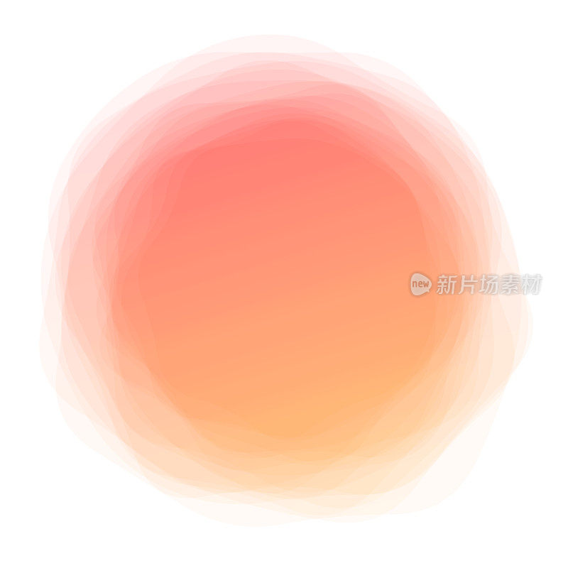 橙色斑点云,不均匀固体堆叠多个斑点,透明