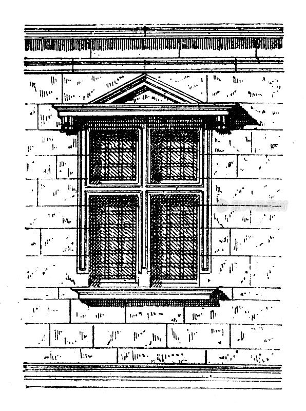 古董插图:窗口