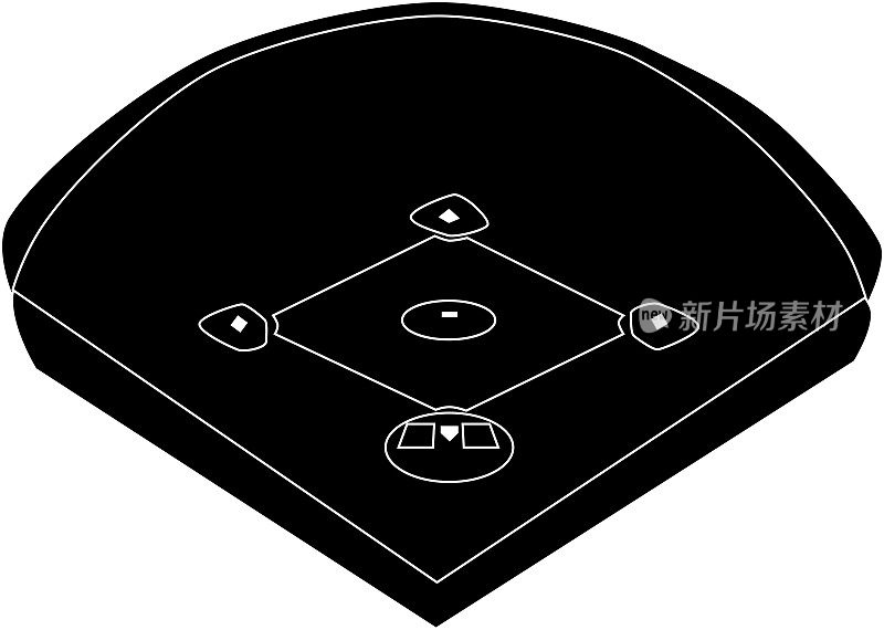 简单的棒球轮廓