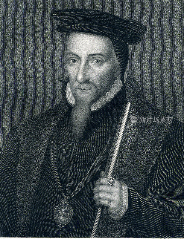 威廉·波利特16世纪温彻斯特侯爵画像