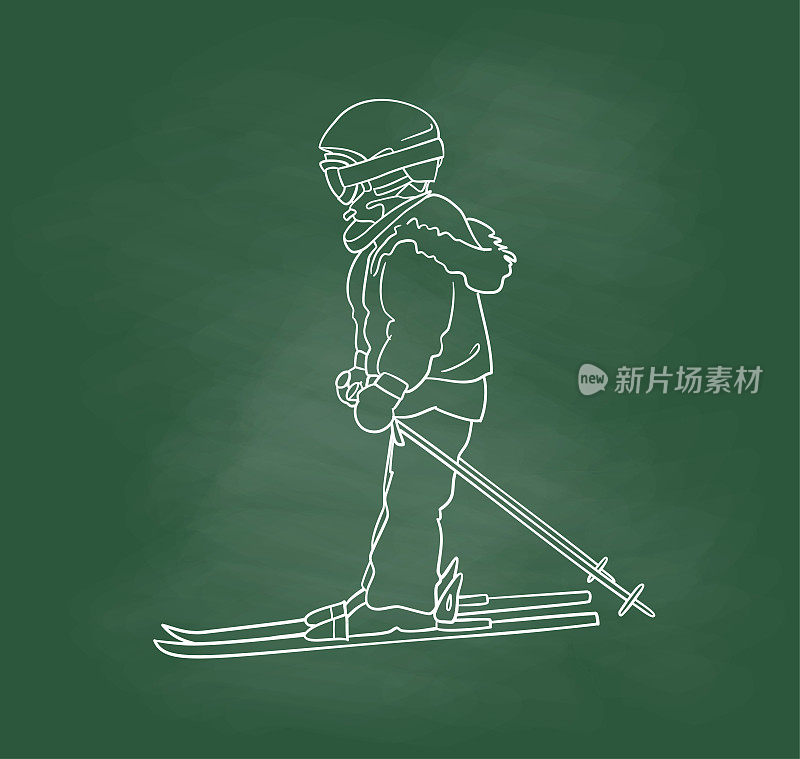 小滑雪者黑板