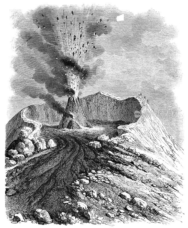 维苏威火山1868年爆发