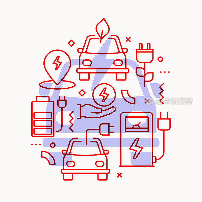 电动汽车相关的横幅设计网页,标题,宣传册,年度报告和书籍封面