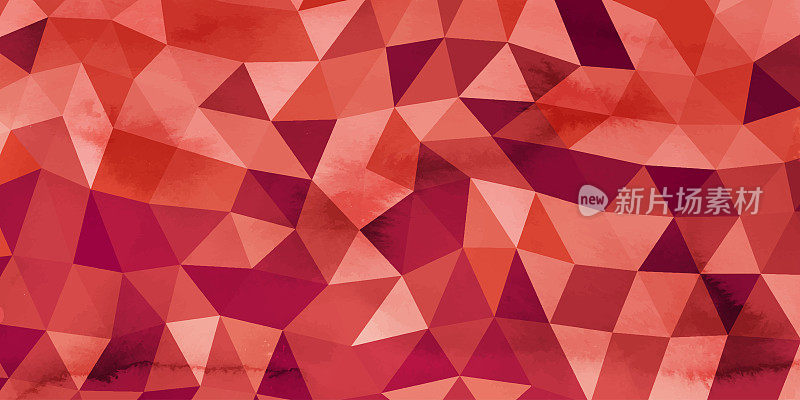 水彩风格的多边形背景插图在Ruby。