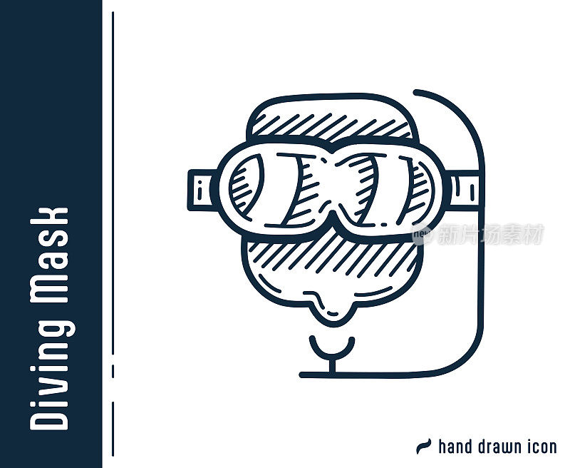水肺潜水设备,水肺面罩单一图标设计