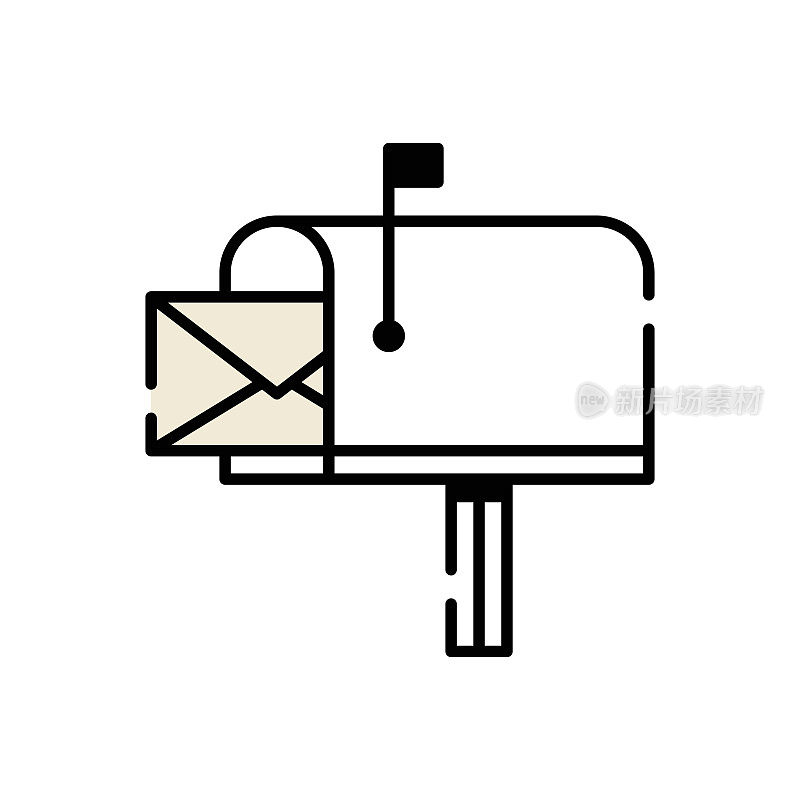 邮箱简单线路图标