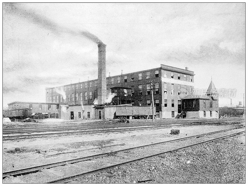 汉普顿县，马萨诸塞州的古董图像:霍利奥克卡片和纸业公司，布里特伍德，斯普林菲尔德