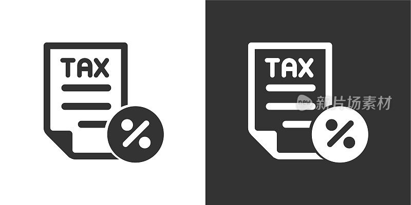 税种字形实心图标。固体图标，可以应用在任何地方，简单，像素完美和现代风格