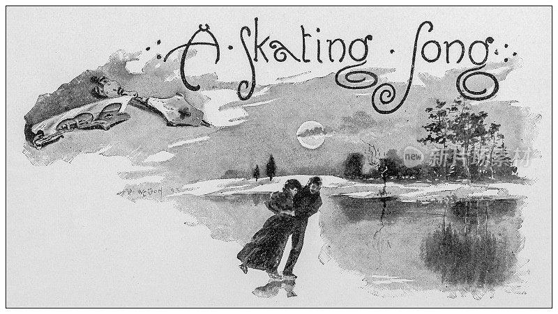 古董形象:滑冰