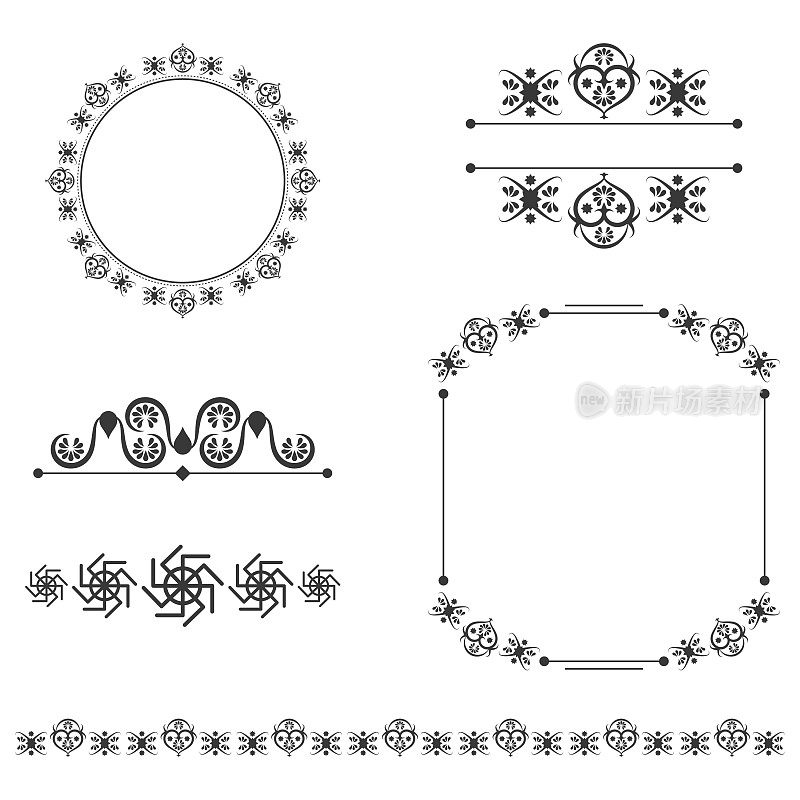 装饰框架复古设计元素
