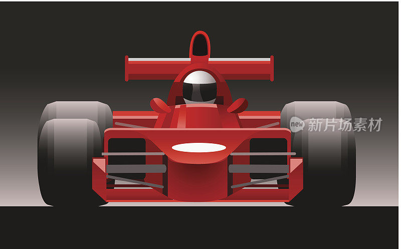 F1一级方程式赛车图标汽车前视图