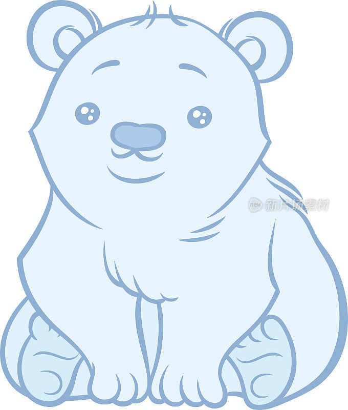 可爱的北极熊插图