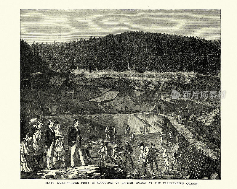 弗兰肯堡石矿场，哈尔茨，德国，19世纪