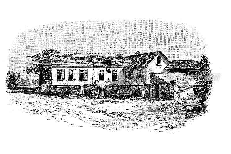 拿破仑的家在圣赫勒拿的朗伍德