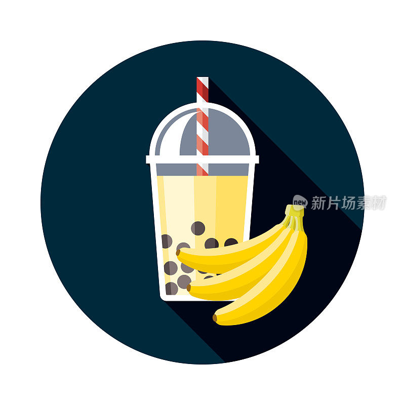 香蕉泡沫茶风味图标