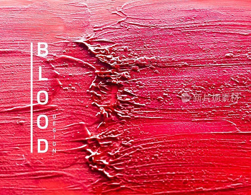向量红色血液纹理，血迹，向量垃圾，水彩横幅，丙烯酸油漆