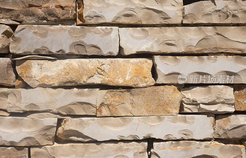 石材砌块，砖墙纹理背景