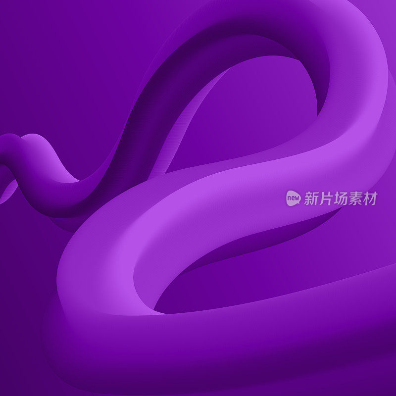 紫色渐变背景上的流体抽象设计