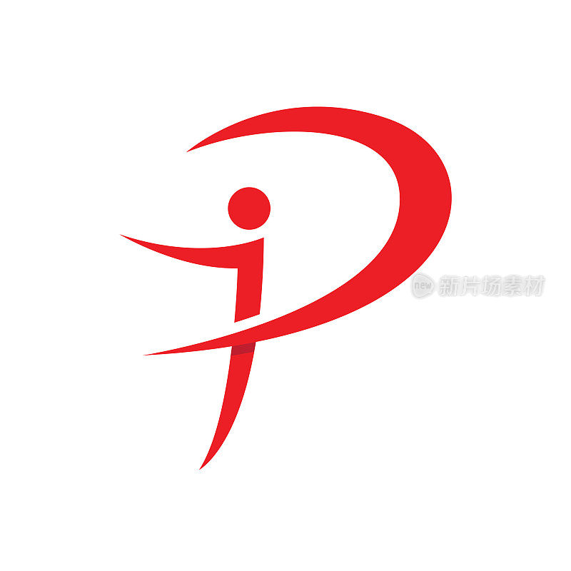 P字母矢量Logo