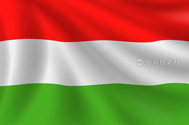 匈牙利国旗。匈牙利国旗。矢量标志背景。股票插图