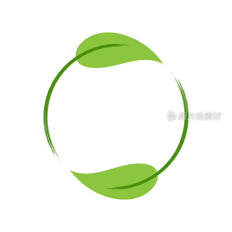 白色背景的环保回收标签