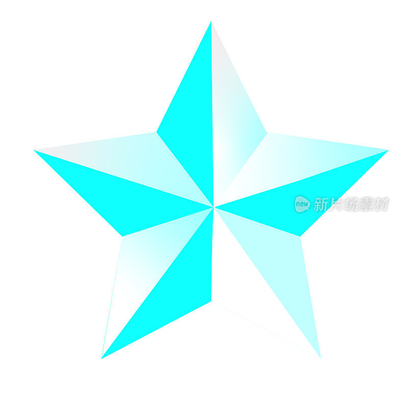 圣诞3D应用程序白星树顶部图标设计在充满活力的梯度颜色