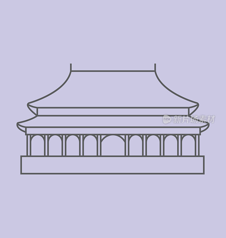 紫禁城彩线插图