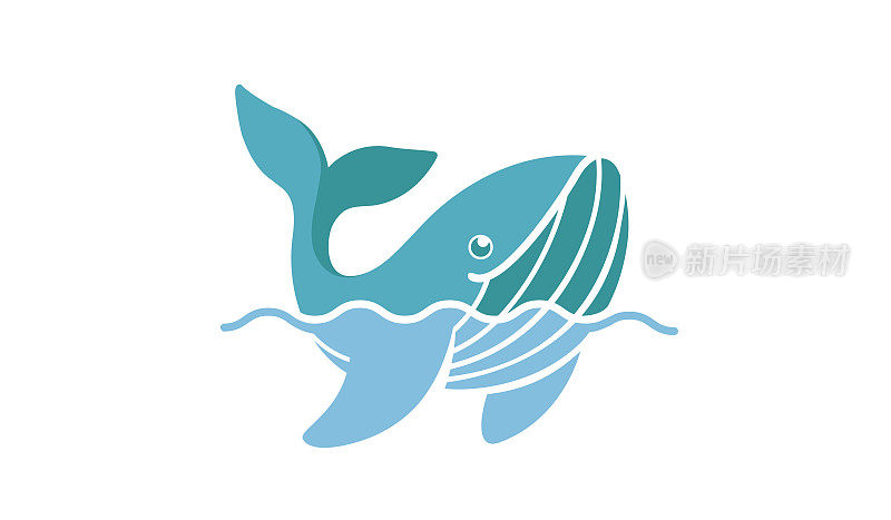 创意大海豚鲸设计符号
