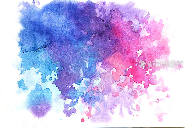 蓝色水彩抽象背景