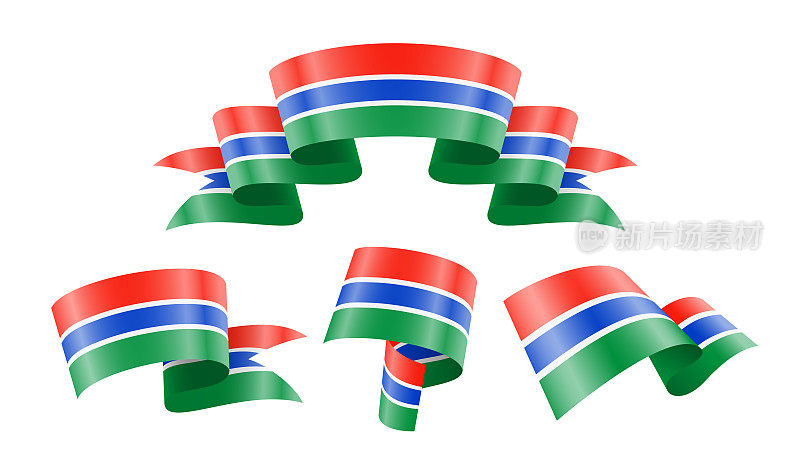 冈比亚——挥舞的国旗的集合。