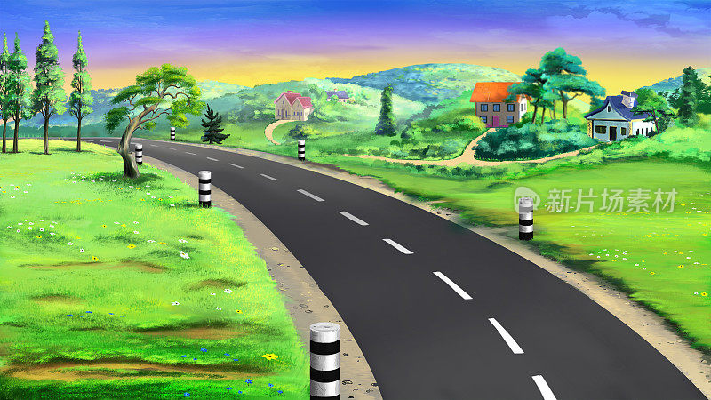 景区道路插图