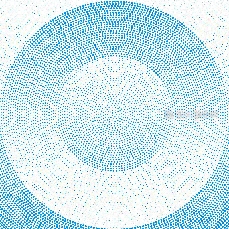 浅蓝色半随机圆形“音箱”圆形圆点图案