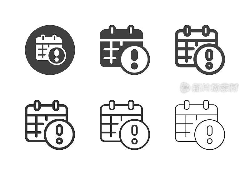 日历警告图标-多系列
