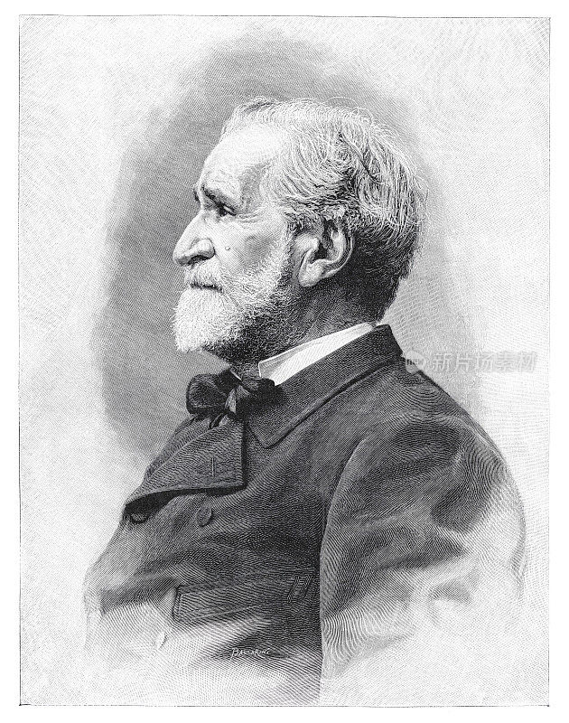 居塞佩威尔第意大利作曲家肖像1893