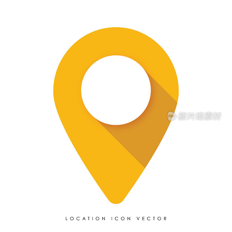 地图引脚图标矢量插图。