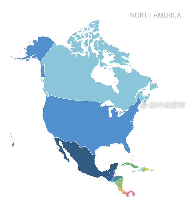 北美地图