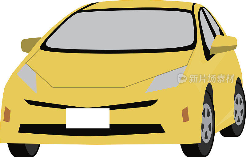 混合动力汽车,黄色的车