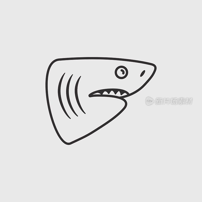 简单的鲨鱼图标