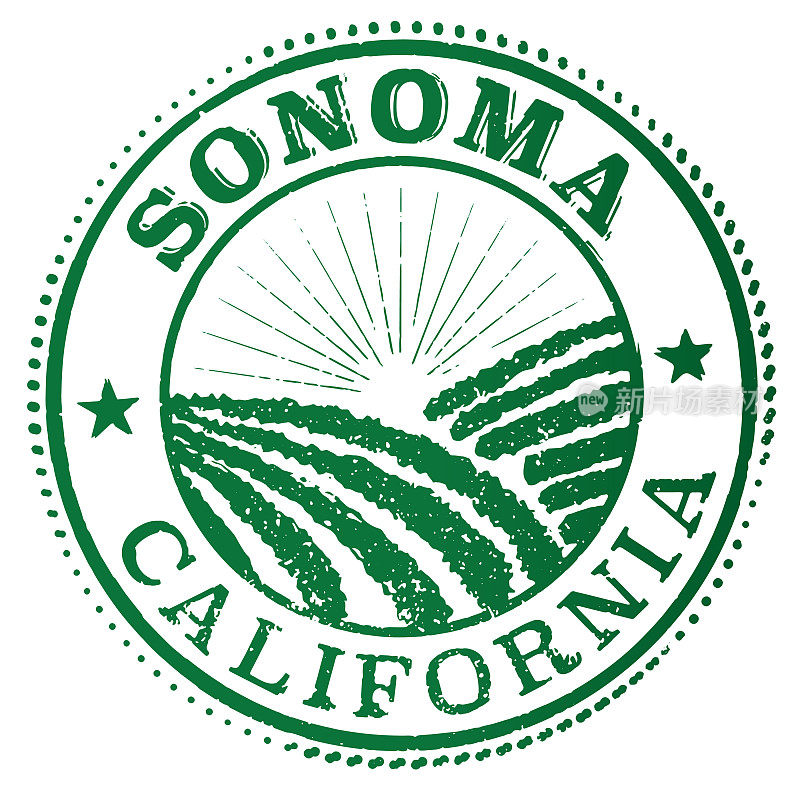 加州索诺玛的邮票