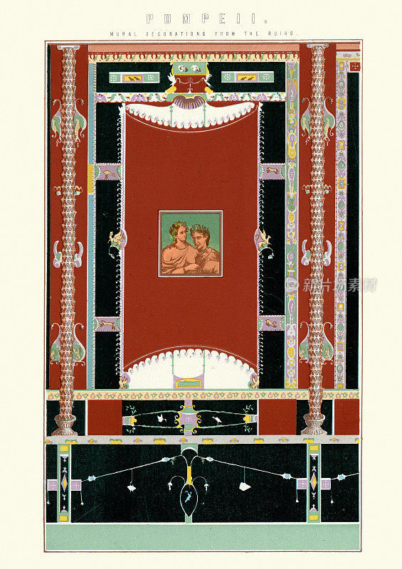 庞贝遗址的古罗马壁画