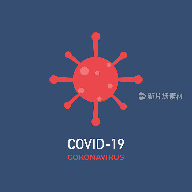 冠状病毒COVID-19病毒迹象。新型冠状病毒的爆发。全球大流行警戒级别。