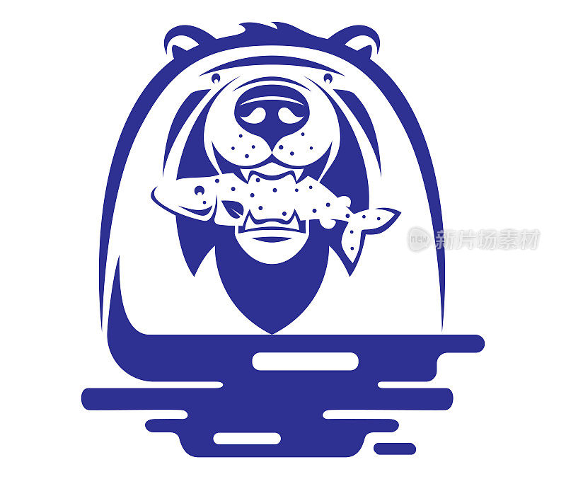 熊拿鱼的象征