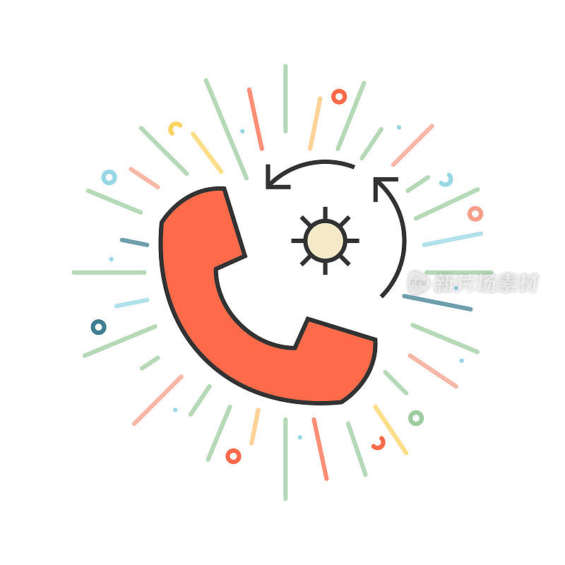 呼叫管理线路图标