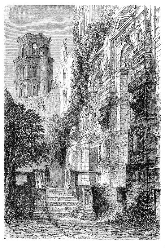德国海德堡城堡入口1867年